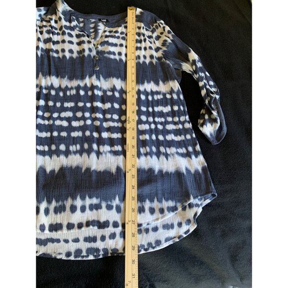 Lee Womens XLarge Tie-Dye Long Sleeve Blouse Polyester/Rayon - Picture 4 of 8